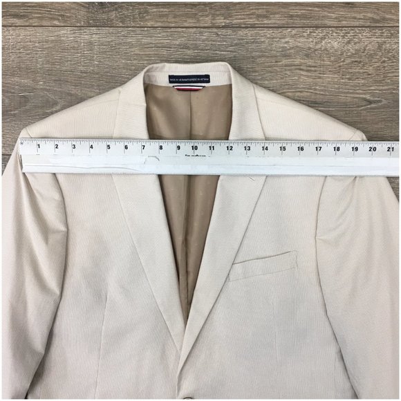Tommy Hilfiger Mens Blazer Sport Coat Two Button Casual Jacket 42L‎ Cotton Suits - Picture 9 of 13